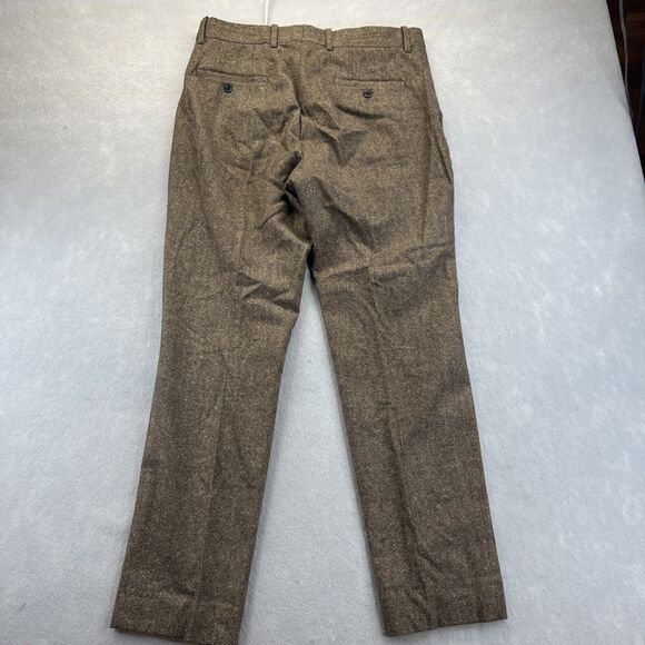 Bar III Mens Brown Textured Wool Blend Slim Fit Suit Pants Size 34W 34L Twill - Picture 6 of 15